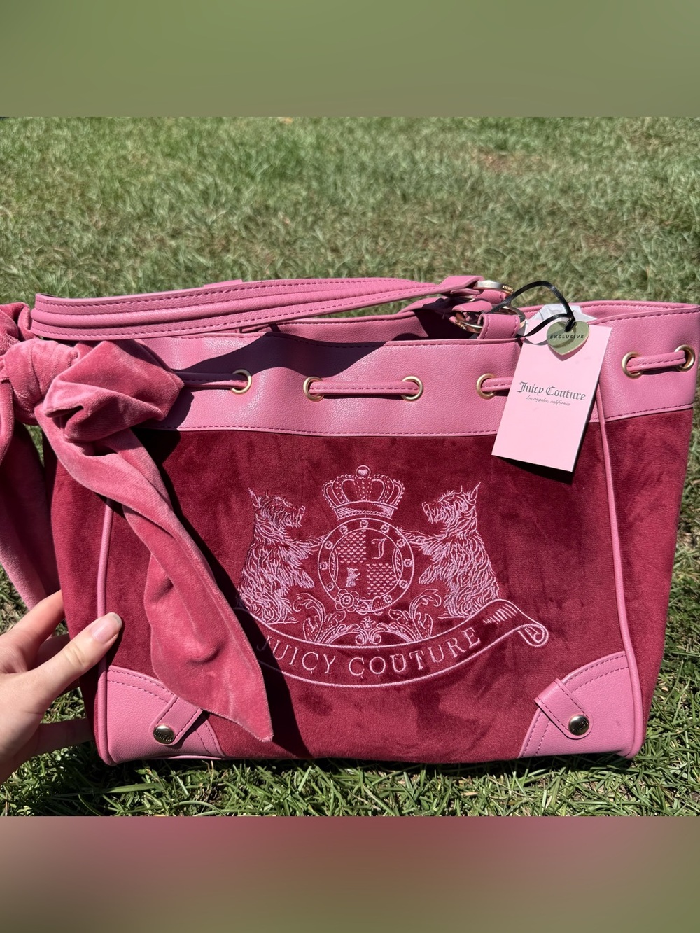 Juicy Couture Two-Tone Pink Scottie tote bag